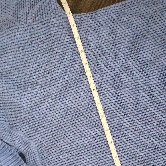 🔥🔥🔥Madewell Cornflower blue convertible turtleneck crewneck sweater S - Picture 5 of 13